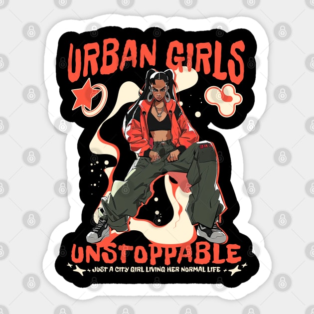 Urban Girl Future Y2K Sticker by TEENIE DESIGN